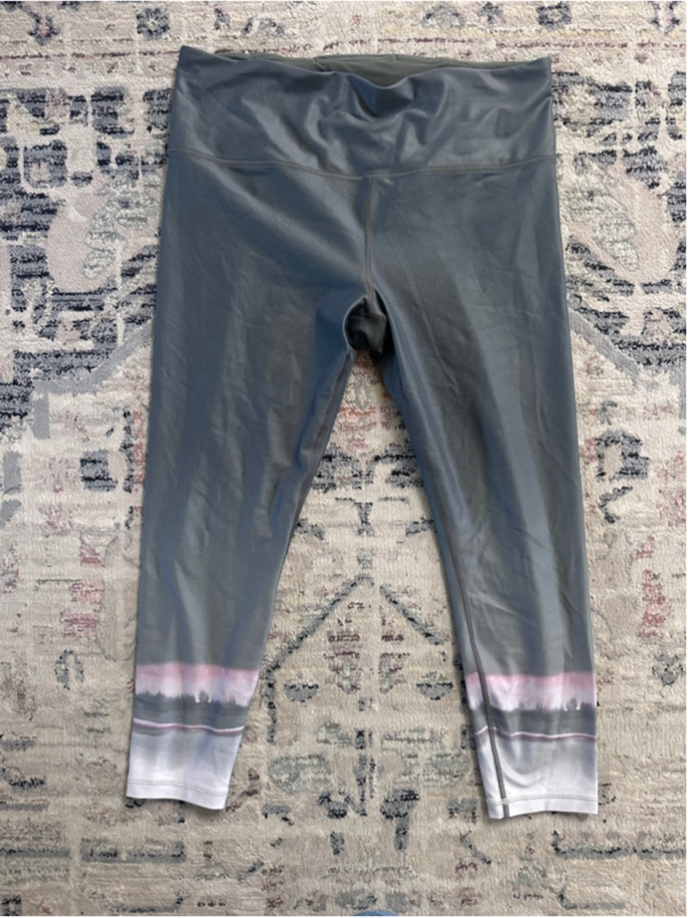 Women's Athleta Gray Pink Tie-Dye Leggings XL
